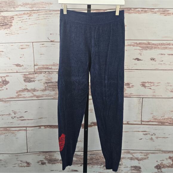 Barefoot Dreams Embroidered Heart Lounge Pants Joggers Blue Size XS - Picture 1 of 7